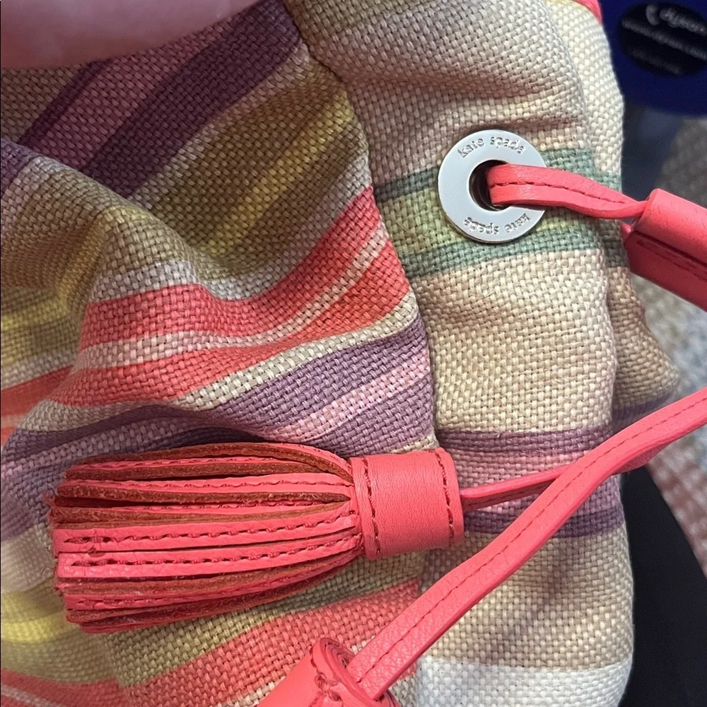 Kate Spade Multi Color Striped Canvas Bag - Picture 9 of 12
